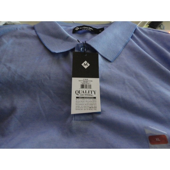 Member's Mark Other - Mens Member's Mark Polo Short Sleeve Shirt XL Light Blue